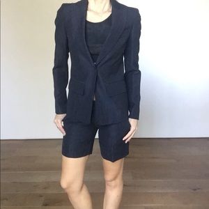 Pinko blue striped suit with shorts